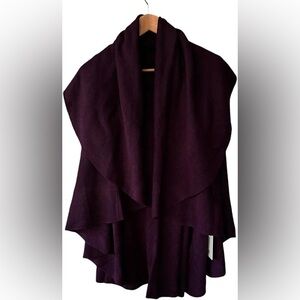 Look By M Womens Shawl Vest 4 In 1 Burgundy Wine One Size